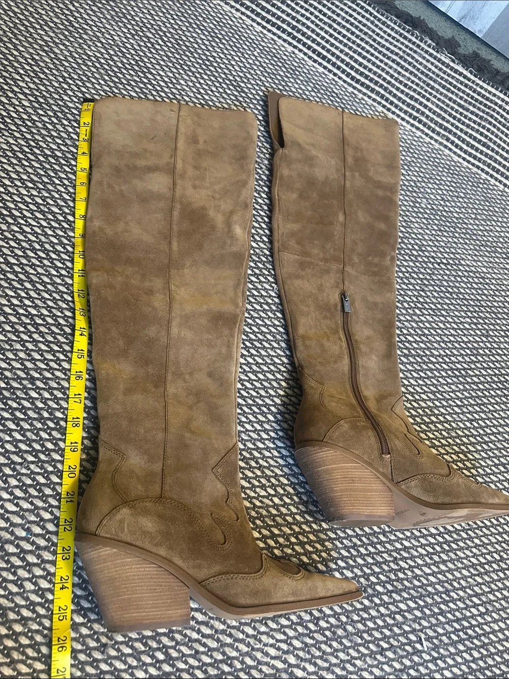 Vince Camuto over the knee suede leather boots 9